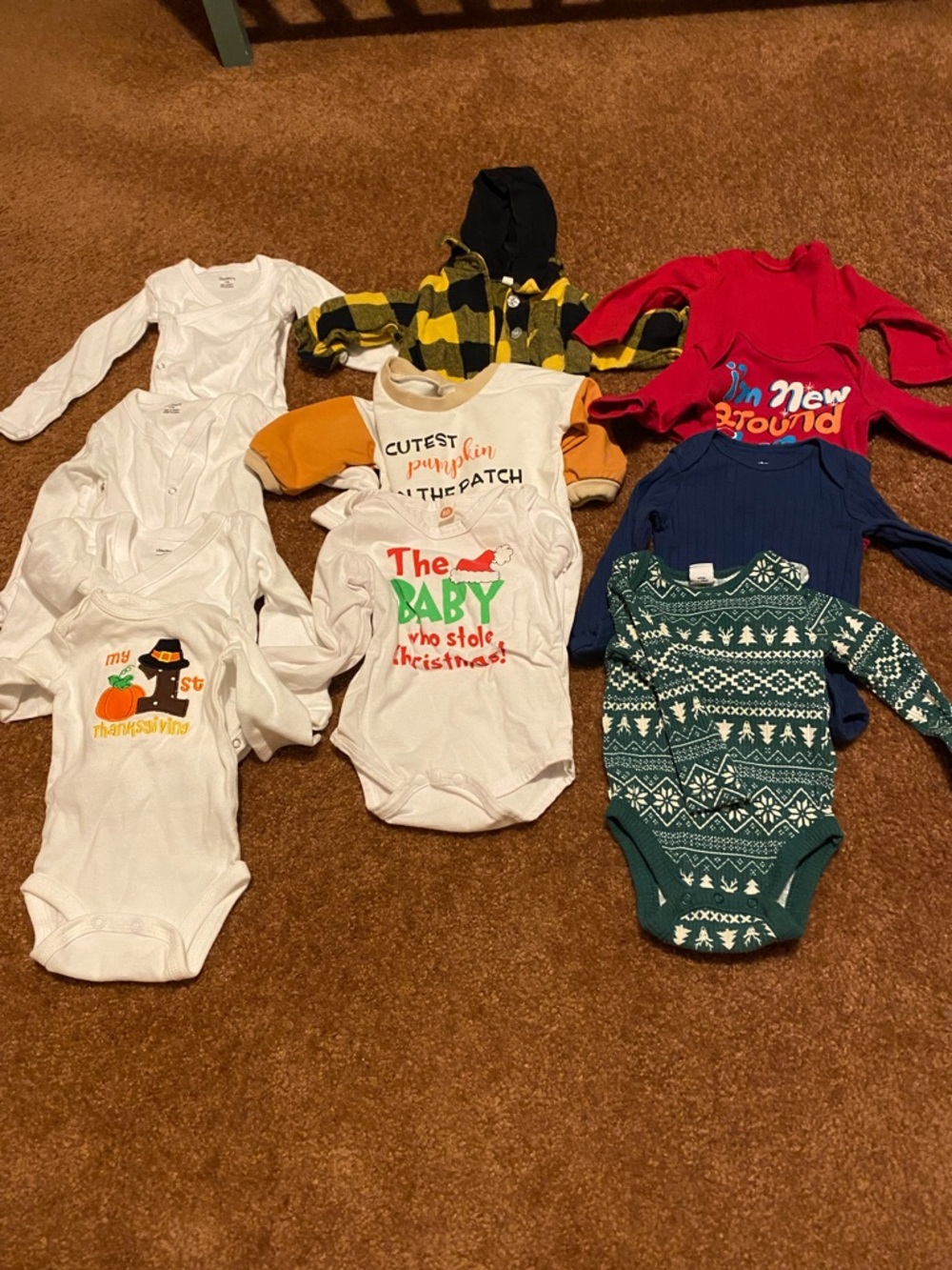 Baby Long Sleeve Onesies 0-6Months